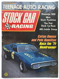 Stock Car Racing 1971 article on Pete Hamilton's Roadrunner