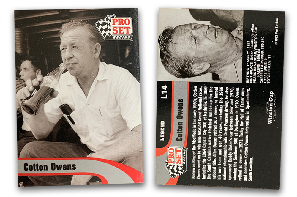 Cotton Owens Garage Pro Set Racing Souvenir Collector Trading Cards For Sale At Cottonowens Com